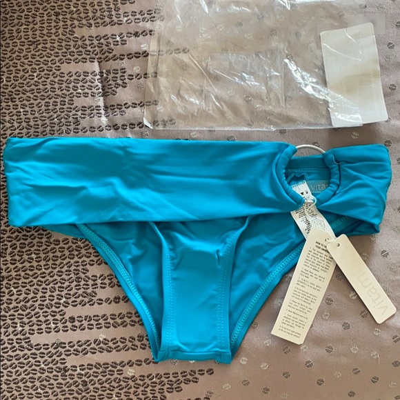 Vitamin A Laguna Foldover Bottom in Turquoise - Picture 1 of 12